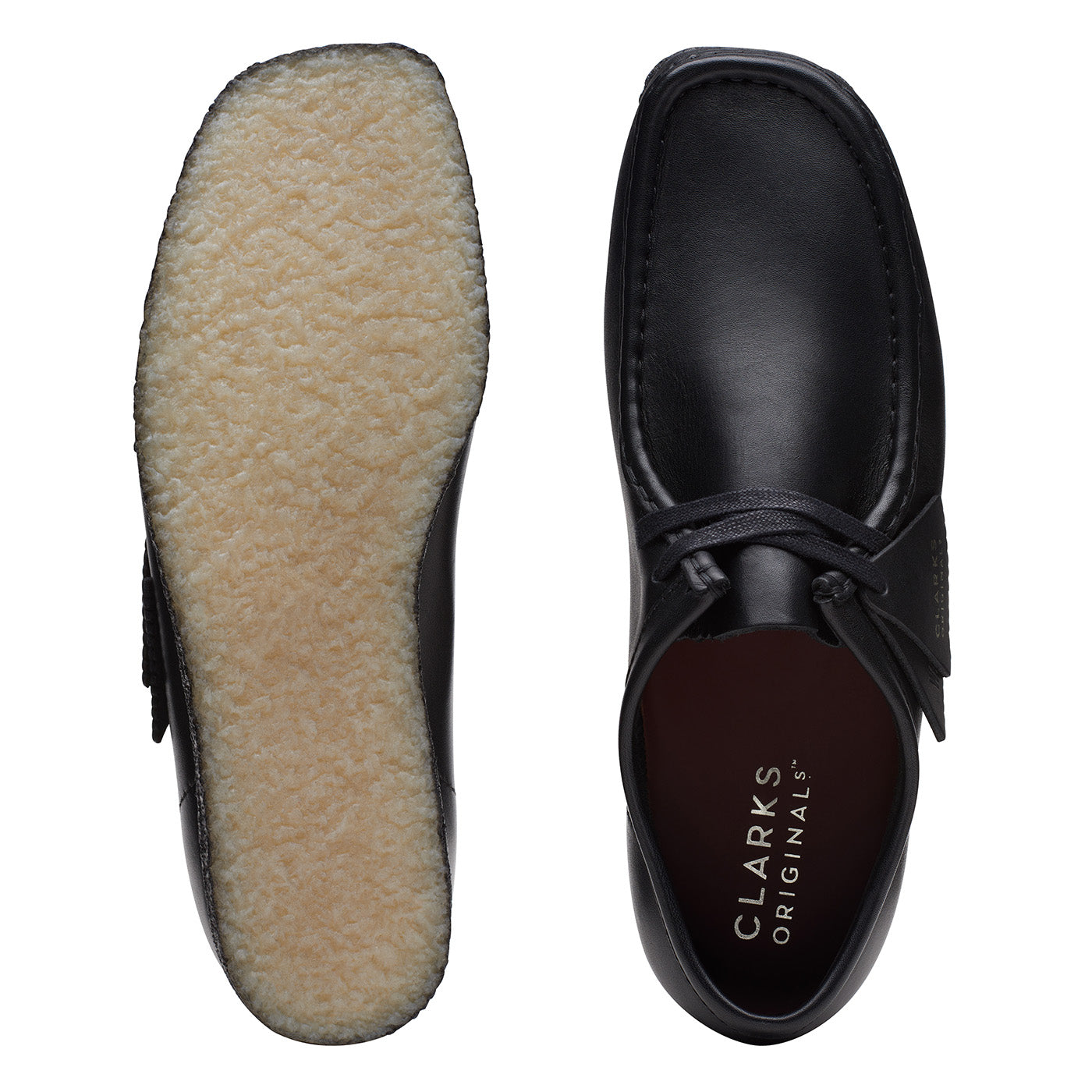 Clarks Wallabee Black Leather – Kozmo Shoes