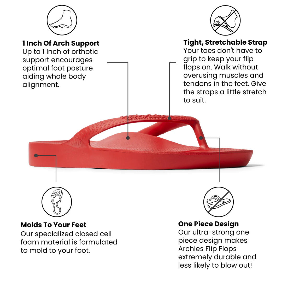 Archies Arch Support Flip Flops