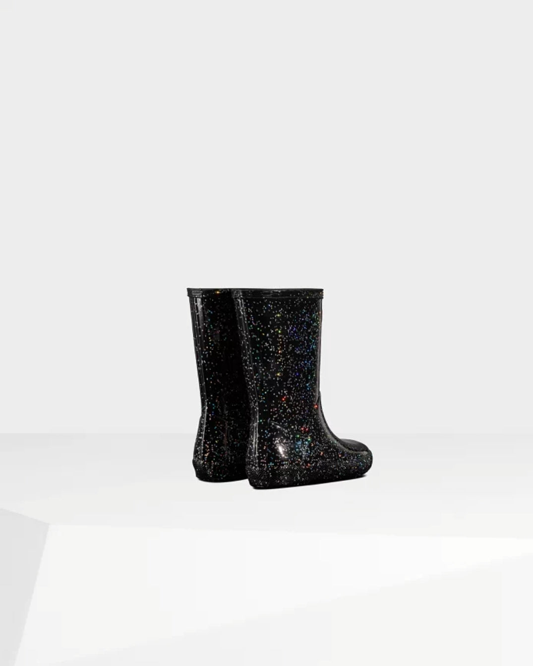 Black shops glitter hunter boots